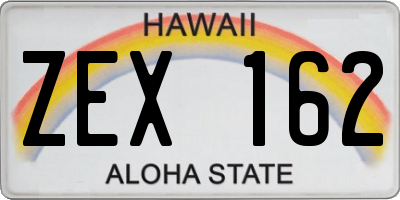 HI license plate ZEX162