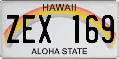 HI license plate ZEX169
