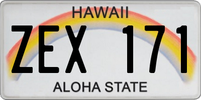 HI license plate ZEX171