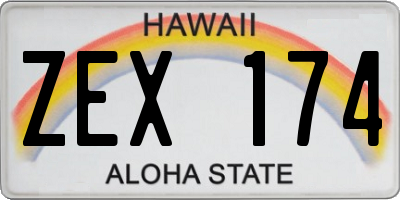 HI license plate ZEX174
