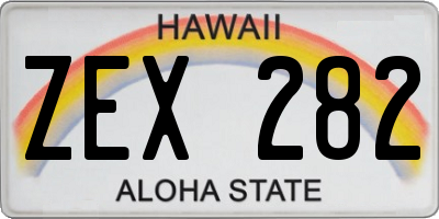 HI license plate ZEX282