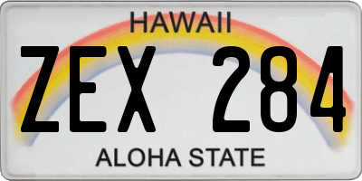 HI license plate ZEX284