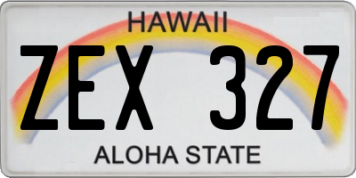 HI license plate ZEX327