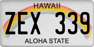 HI license plate ZEX339