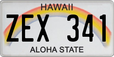 HI license plate ZEX341