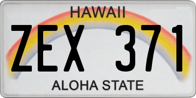HI license plate ZEX371
