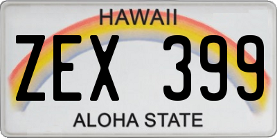 HI license plate ZEX399