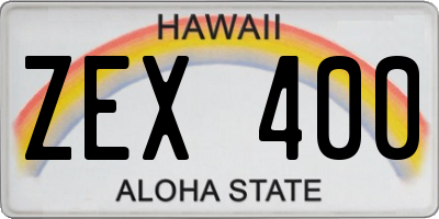 HI license plate ZEX400