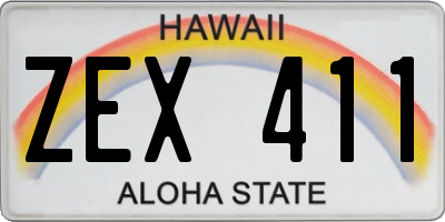 HI license plate ZEX411