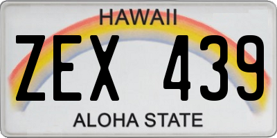 HI license plate ZEX439