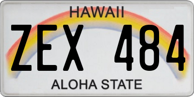 HI license plate ZEX484