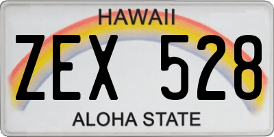 HI license plate ZEX528