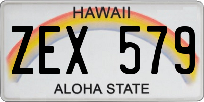 HI license plate ZEX579