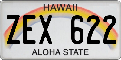 HI license plate ZEX622