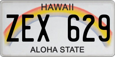 HI license plate ZEX629