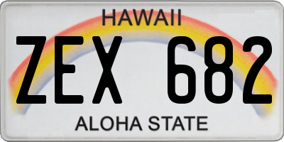 HI license plate ZEX682