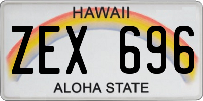 HI license plate ZEX696
