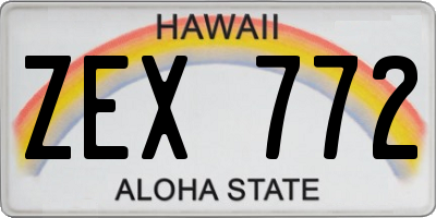HI license plate ZEX772