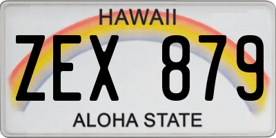 HI license plate ZEX879
