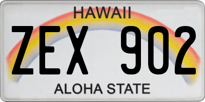 HI license plate ZEX902