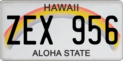 HI license plate ZEX956