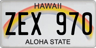 HI license plate ZEX970