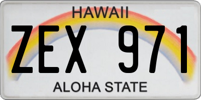 HI license plate ZEX971
