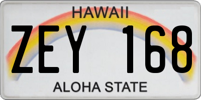 HI license plate ZEY168