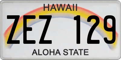 HI license plate ZEZ129