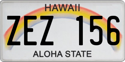 HI license plate ZEZ156