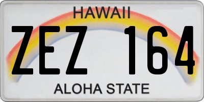 HI license plate ZEZ164