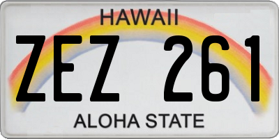 HI license plate ZEZ261