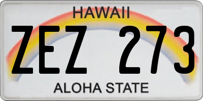 HI license plate ZEZ273