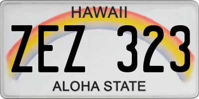 HI license plate ZEZ323