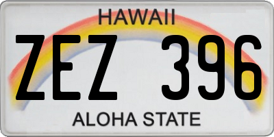 HI license plate ZEZ396