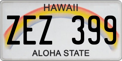 HI license plate ZEZ399
