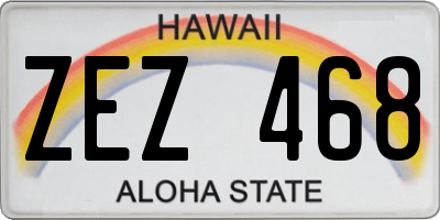 HI license plate ZEZ468