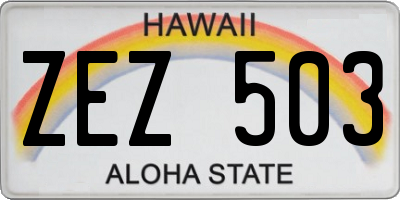 HI license plate ZEZ503