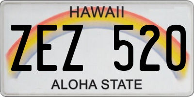 HI license plate ZEZ520