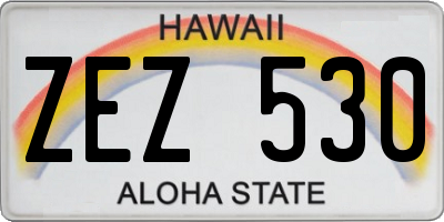 HI license plate ZEZ530