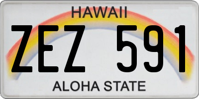 HI license plate ZEZ591