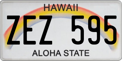 HI license plate ZEZ595