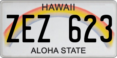 HI license plate ZEZ623