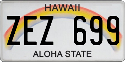 HI license plate ZEZ699