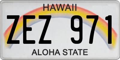 HI license plate ZEZ971