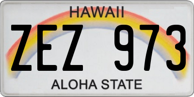 HI license plate ZEZ973