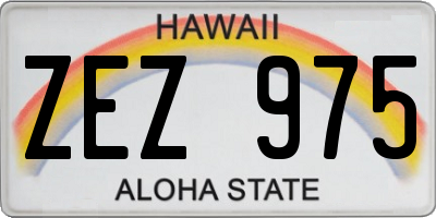 HI license plate ZEZ975