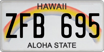 HI license plate ZFB695