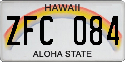 HI license plate ZFC084