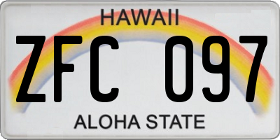 HI license plate ZFC097